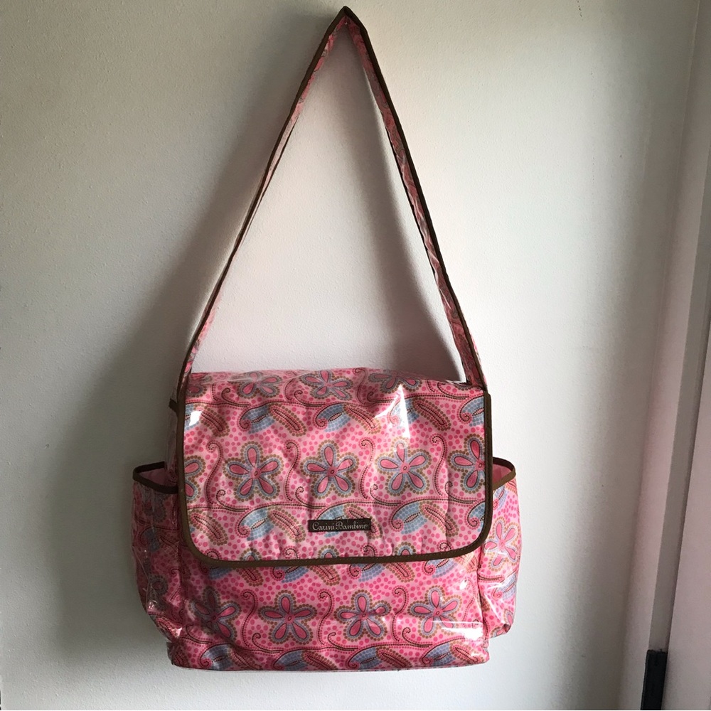 Pink Floral Pattern Shoulder Bag
